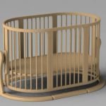 Round bed pendulum for newborns