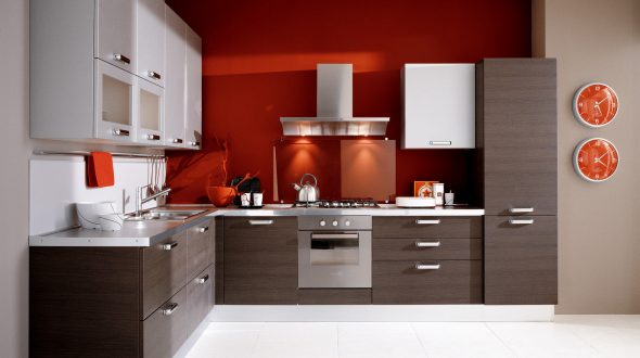 Kitchen with hob and oven