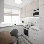small kitchen with worktop sill