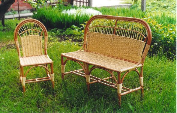Hand-made willow furniture