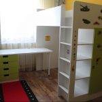 Furniture from Ikea with loft bed