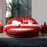 Unusual round bed in the interior