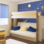 Uroczy pokój dziecinny z łóżkiem piętrowym