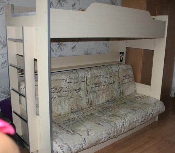 Durable wooden frame for the loft bed