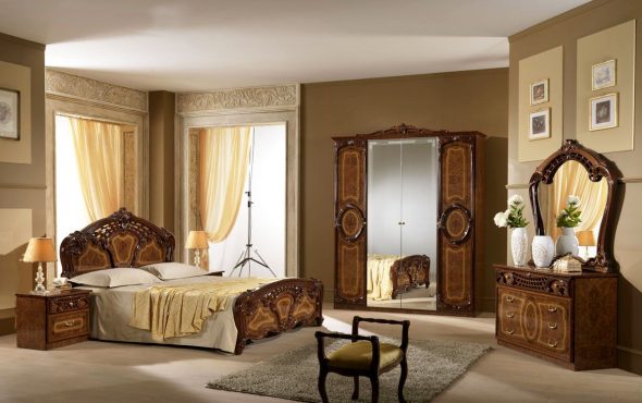 Sypialnia Pamela w kolorze orzecha włoskiego