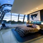 Bedroom with a gorgeous view and an unusual design.
