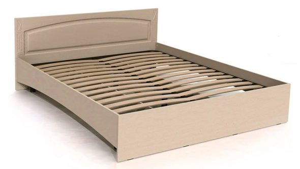 Bed framework from a chipboard with lamels