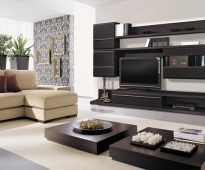 Dark living room furniture