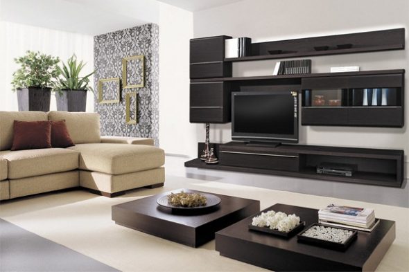 Dark living room furniture