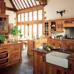 Comfortable wooden kitchen, made by yourself