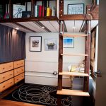 Built-in loft bed for adults