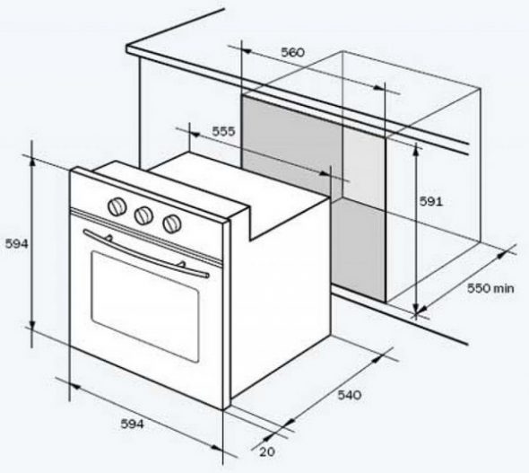 Choosing an electric oven with dimensions