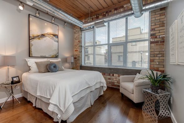 Industrial style in the bedroom