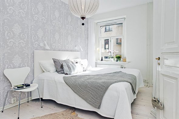 White-gray bedroom