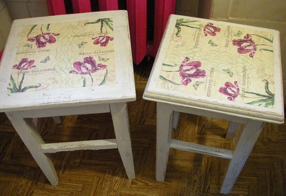 Decorated stools