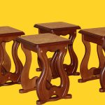 Wooden stools for the kitchen