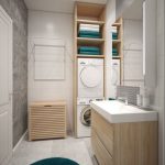 Design of open shelves for the bathroom