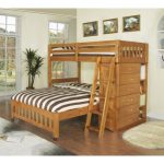 Two-storey loft bed from natural wood Askold