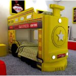 Bunk bed in the form of a train