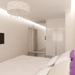 Бяла спалня снимка в стил минимализъм