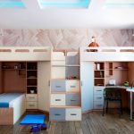The idea of ​​three bedrooms and one workplace