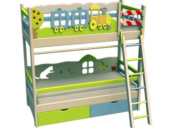 Beautiful children's bed from MDF
