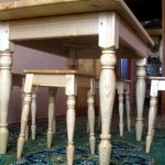 Zestaw kuchenny rzeźbionych mebli wykonanych ręcznie