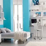 Furniture on wheels for a teenager's bedroom