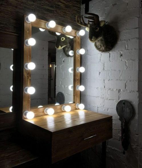 Small dressing table with mirror