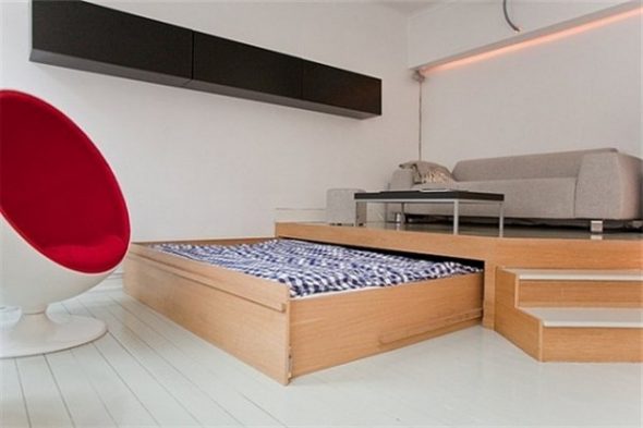 Sıradışı podyum yatak tasarımı