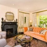 Orange sofa as a bright accent