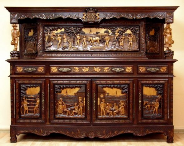 Original carved furniture