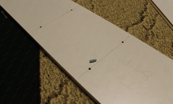 Holes for mounting shelves
