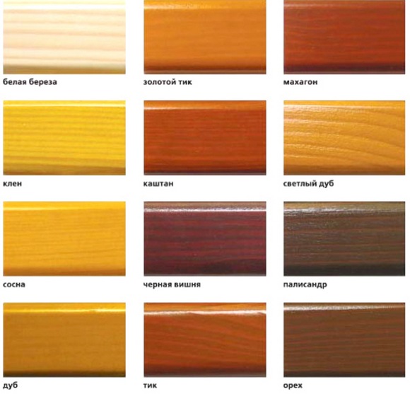 Colors of lacquer for furniture