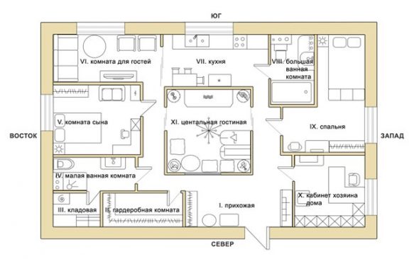 Furniture layout plan