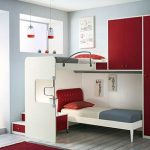 Teen room na may bunk bed