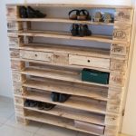 Shelf for shoes made from scrap materials