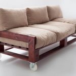 Simple sofa on wheels