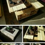 Folding table made of scrap materials