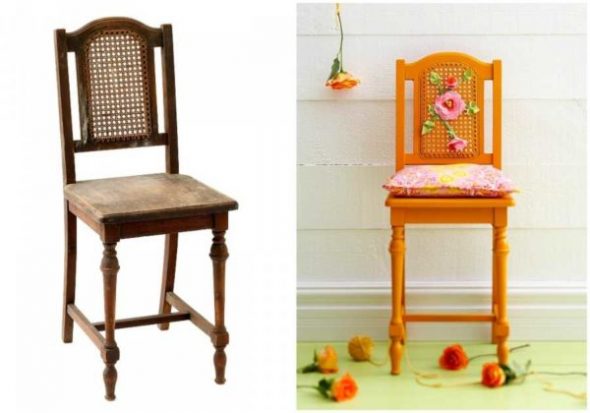Krzesło przed i po modernizacji