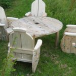 Garden furniture from the coil for electric cable