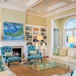 Northern living room with blue elements