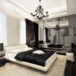 Chic black and white bedroom