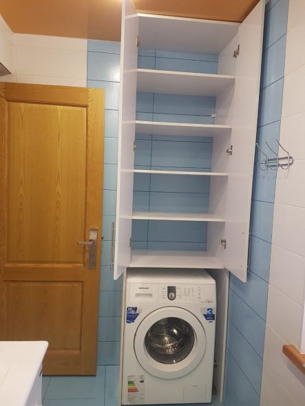 Cabinet over the washing machine