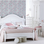 Shabby chic style in bedroom interior