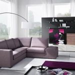 Stylish living room with a corner sofa