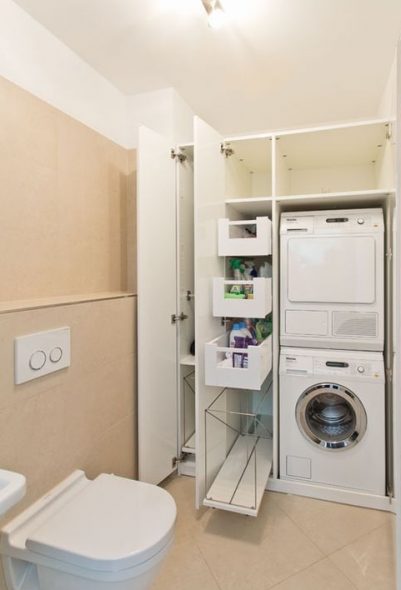 Washer and dryer in the closet