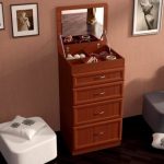 The dressing table combined with a dresser
