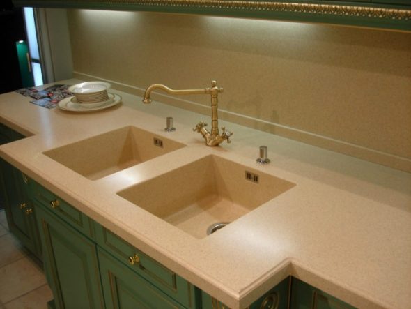 Cabinet under the double sink