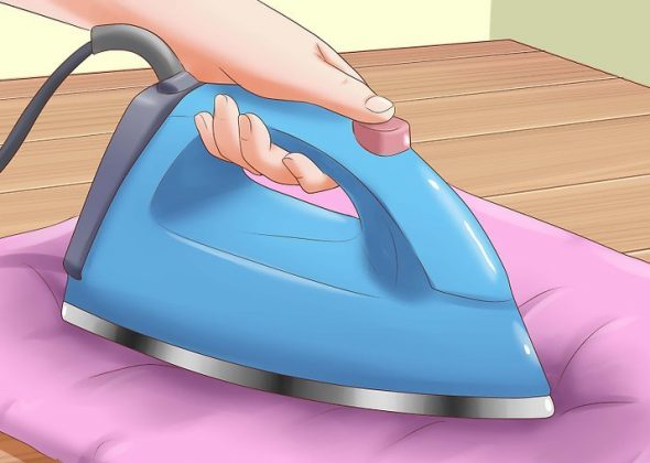 Use the iron to stain